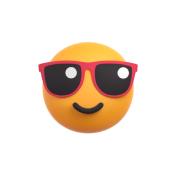 Emoji with sunglasses and smile